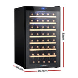 Devanti Wine Fridge Cooler 51 Bottles - Front View