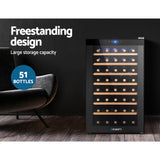 Devanti Wine Fridge Cooler 51 Bottles - Top-Down View