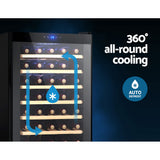 Devanti Wine Fridge Cooler 51 Bottles - 45-Degree Angle