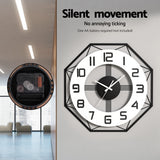 Artiss 60CM Wall Clock Octagon - 45-Degree Angle