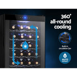 Devanti Wine Fridge Cooler 28 Bottles - 45-Degree Angle