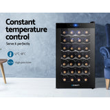 Devanti Wine Fridge Cooler 28 Bottles - Rear View