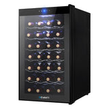 Devanti Wine Fridge Cooler 28 Bottles - Low Angle