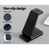 Devanti 3 in 1 Wireless Charger Dock 15W Fast Charging Stand - Rear View