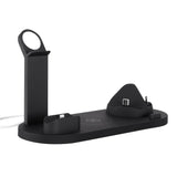 Devanti 15W 4-in-1 Wireless Charging Station for Phones, AirPods, and iWatch - Side View