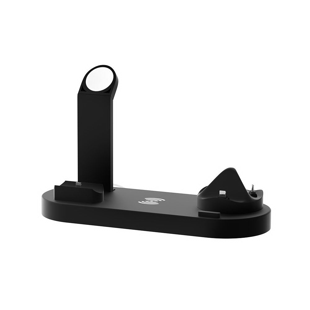 Devanti 4-in-1 Multi-Device Wireless Charging Dock Station for Phones, iWatches, and AirPods