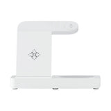 Devanti 4-Port Fast Wireless Charging Station for Phones and Accessories - White