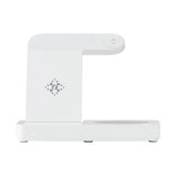 Devanti 4-Port Fast Wireless Charging Station for Phones and Accessories - White - Top-Down View