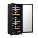Devanti Wine Fridge Cooler Dual Zone 128 Bottles - Side View