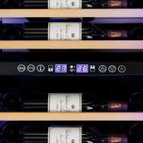 Devanti Wine Fridge Cooler Dual Zone 128 Bottles - Top-Down View