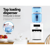 Devanti Water Cooler Dispenser Bench Top 22L w/2 Filter - 45-Degree Angle