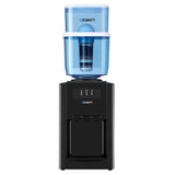 22L Devanti Water Cooler Dispenser Bench Top 3 Taps Chiller Filter Purifier Three Taps Balck - Side View