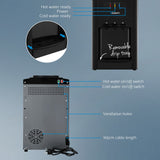 22L Devanti Water Cooler Dispenser Bench Top 3 Taps Chiller Filter Purifier Three Taps Balck - 45-Degree Angle