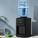 22L Devanti Water Cooler Dispenser Bench Top 3 Taps Chiller Filter Purifier Three Taps Balck - Close-Up Angle