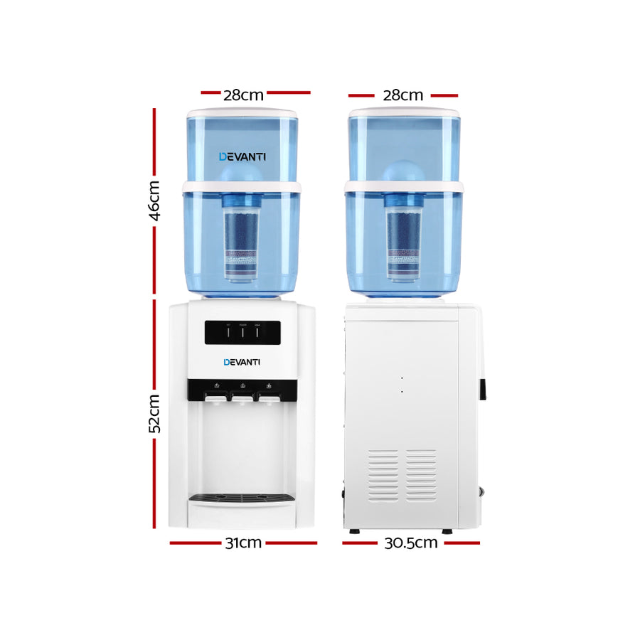 Devanti Water Cooler Dispenser Bench Top 22L