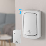 Wireless LED Doorbell with 38 Ringtones and Waterproof Receiver - 45-Degree Angle