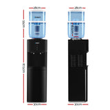 Devanti Water Cooler Dispenser Stand 22L Bottle Black - Front View