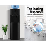 Devanti Water Cooler Dispenser Stand 22L Bottle Black - Top-Down View