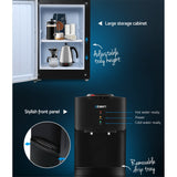 Devanti Water Cooler Dispenser Stand Black - Top-Down View