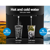 Devanti Water Cooler Dispenser Stand Black - 45-Degree Angle