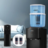 Devanti Water Cooler Dispenser Stand 22L Bottle Black w/2 Filter - Low Angle
