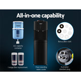 Devanti Water Cooler Dispenser Stand 22L Bottle Black w/2 Filter - Side View