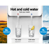 Devanti Water Cooler Dispenser Stand 22L Bottle White w/2 Filter - Top-Down View
