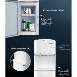 Devanti Water Cooler Dispenser Stand 22L Bottle White w/2 Filter - 45-Degree Angle