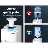 Devanti Water Cooler Dispenser Stand 22L Bottle White w/2 Filter - Rear View