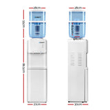 Devanti Water Cooler Dispenser Stand 22L Bottle White - Front View