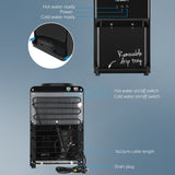 Devanti Water Cooler Dispenser 22L Bench Top Chiller Purifier Filter Hot Cold Black - Top-Down View