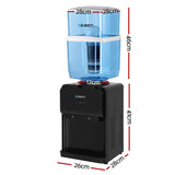 Devanti Water Cooler Dispenser Bench Top 22L Black - Front View