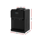 Devanti Water Cooler Dispenser Bench Top Black - Front View