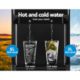 Devanti Water Cooler Dispenser Bench Top Black - 45-Degree Angle