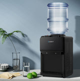Devanti Water Cooler Dispenser Bench Top Black - Close-Up Angle
