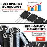 ROSSI 140A MIG/MAG/MMA/ARC/TIG Multi-Purpose Welder MIG-140, Flux/Solid Wire/CO2 Or Argon Gas - Low Angle