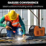 ROSSI 160 Amp Inverter Stick Welder, ideal for Stainless Steel, Aluminium, Carbon Steel, Multi-Metal Gasless Welding Machine, 15A Plug - Close-Up Angle