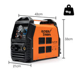 ROSSI 45A Plasma Cutter, Non-Touch Pilot ARC for Easy Cuts of Painted or Rusty Metals, DC Inverter Cutting Machine - Rear View