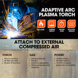 ROSSI 60A Plasma Cutter, Non-Touch Pilot ARC for Easy Cuts of Painted or Rusty Metals, DC Inverter C
