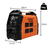 ROSSI 60A Plasma Cutter, Non-Touch Pilot ARC for Easy Cuts of Painted or Rusty Metals, DC Inverter Cutting Machine - Rear View