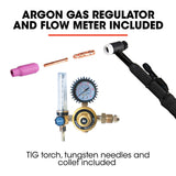 ROSSI NextGenTIG/MMA 200A Welder TIG-200, Ar Gas, HF Start, Regulator Included - Low Angle