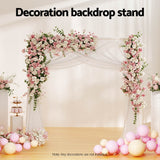 2M Backdrop Stand Wedding Background Decoration Party Flower Balloon Display Golden - Top-Down View