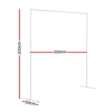 2M Backdrop Stand Wedding Background Decoration Party Flower Balloon Display White - Front View