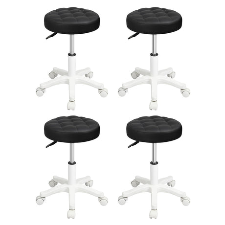 Levede 4x Rolling Bar Stool Swivel Salon SPA Chair Black-2018816867141029888