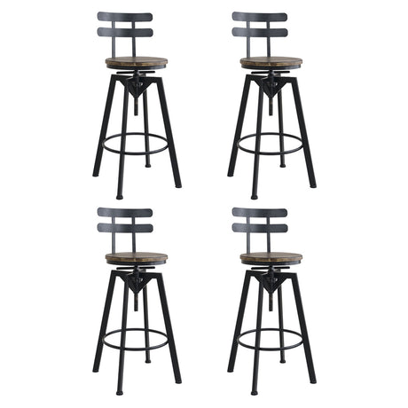 Levede 4x Bar Stool Industrial Adjustable-2006732718183944192