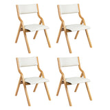 Levede 4x Dining Chairs Foldable PU Beige-2006732727788900352
