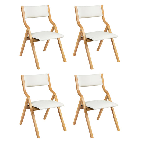 Levede 4x Dining Chairs Foldable PU Beige-2006732727788900352
