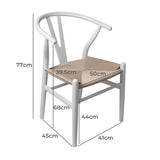 Levede 2x Dining Chairs Wooden Hans White-2006733260503257090