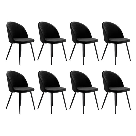 Levede 8x Dining Chairs Kitchen Cafe Black-2006732720549531648
