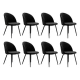 Levede 8x Dining Chairs Kitchen Cafe Black - Extra Image